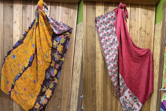 Vintage Kantha Quilt Reversible Handmade Throw