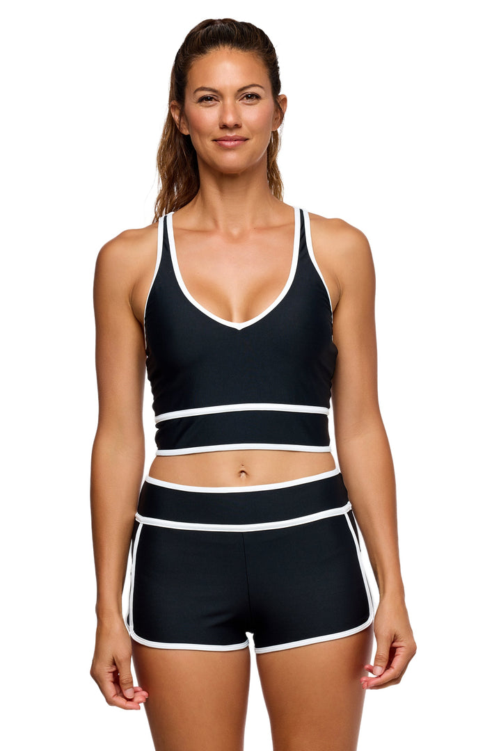 Next On The Run V-neck Crop - Womens Cropped Bikini Tops - Big Sun Vernon  | Okanagan Beachwear