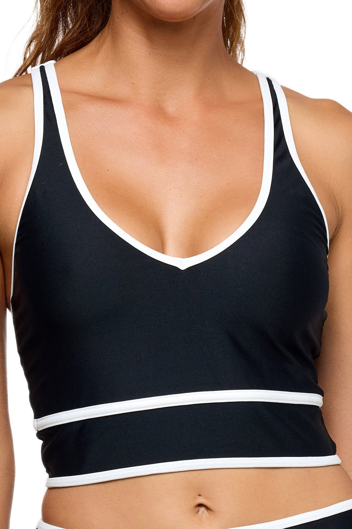Next On The Run V-neck Crop - Womens Cropped Bikini Tops - Big Sun Vernon  | Okanagan Beachwear