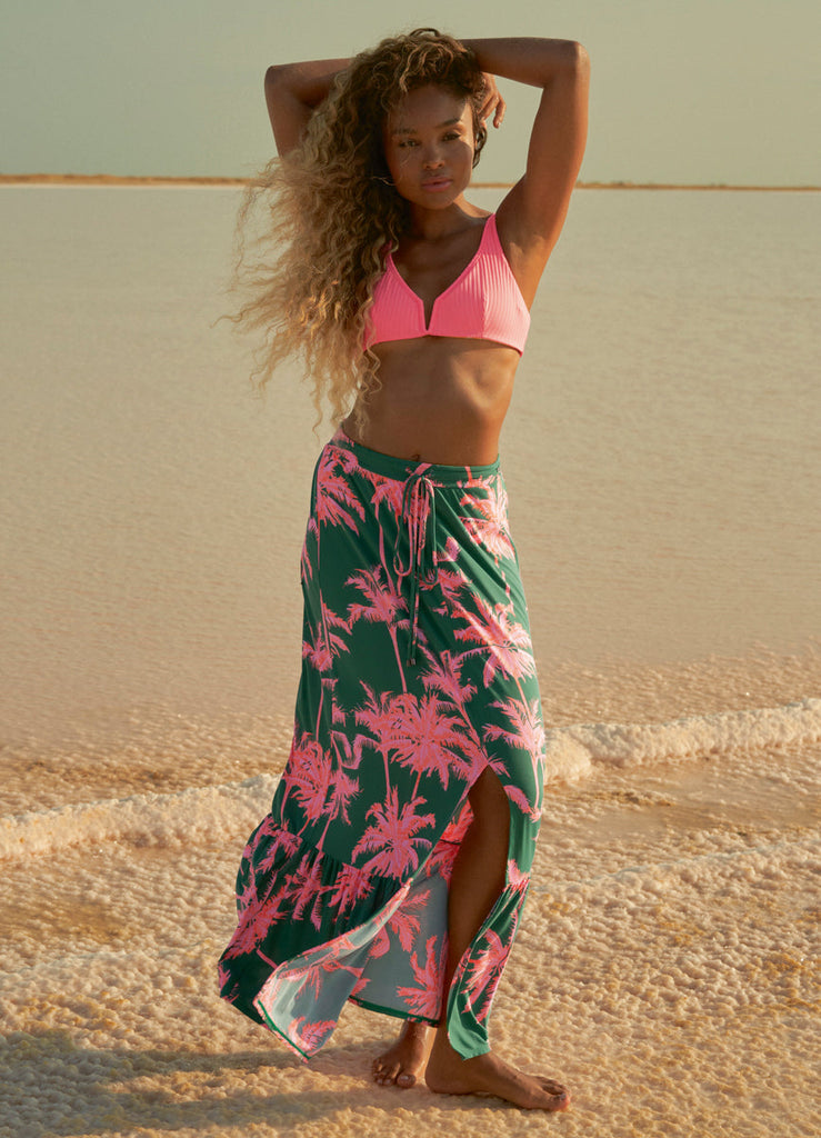 Glonme High Waist Boho Beach Pants for Women Loose Fit Summer Loungewear  Solid Color Palazzo Pants with Pockets Pink 3XL 