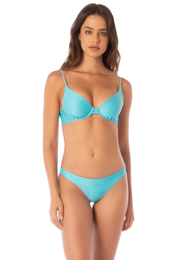Maaji Sea Blue Dainty U/W Bikini Top - Womens Underwire Bikini Tops - Big Sun Vernon  | Okanagan Beachwear