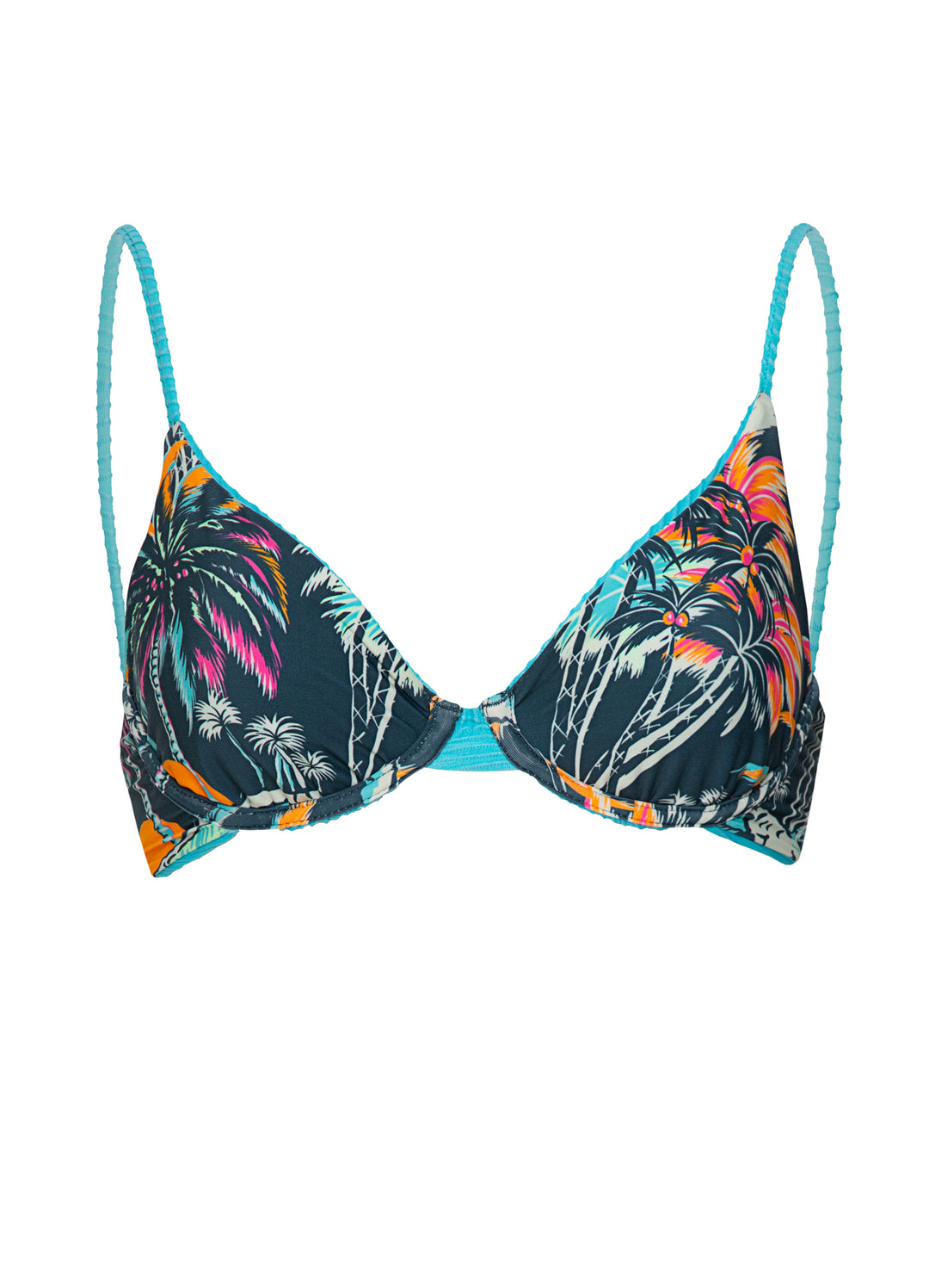 Maaji Sea Blue Dainty U/W Bikini Top - Womens Underwire Bikini Tops - Big Sun Vernon  | Okanagan Beachwear