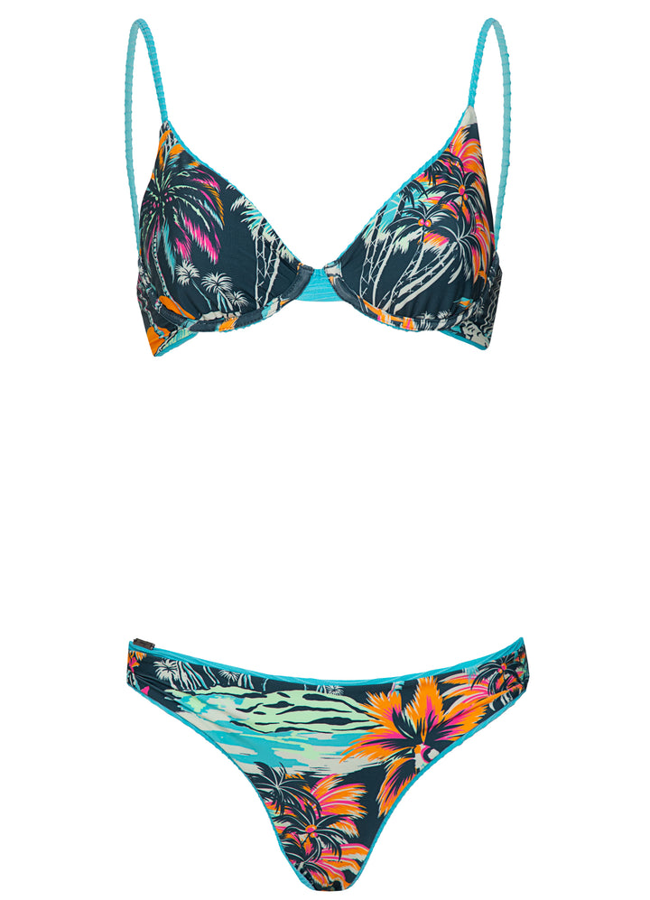 Maaji Sea Blue Dainty U/W Bikini Top - Womens Underwire Bikini Tops - Big Sun Vernon  | Okanagan Beachwear