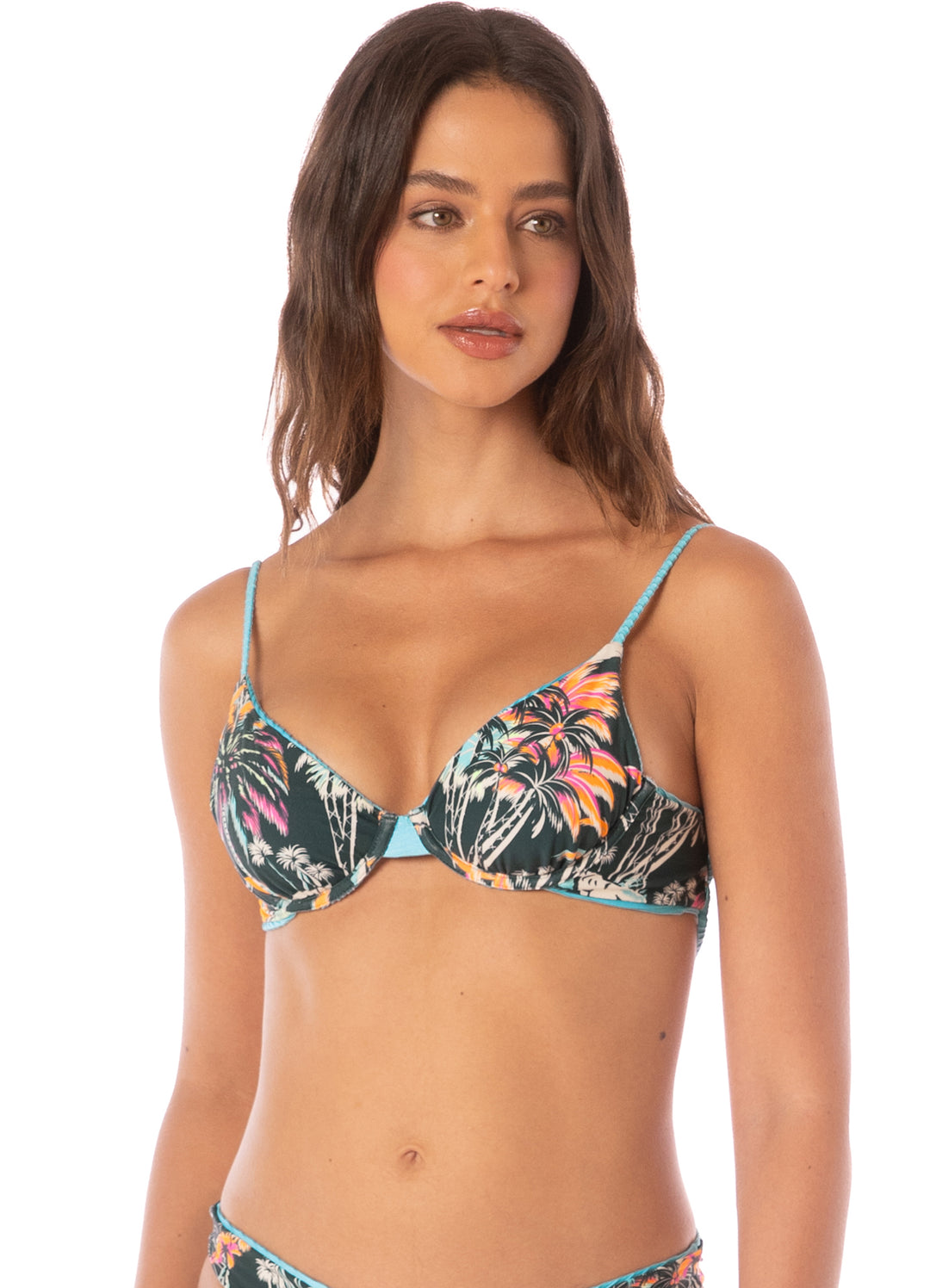 Maaji Sea Blue Dainty U/W Bikini Top - Womens Underwire Bikini Tops - Big Sun Vernon  | Okanagan Beachwear