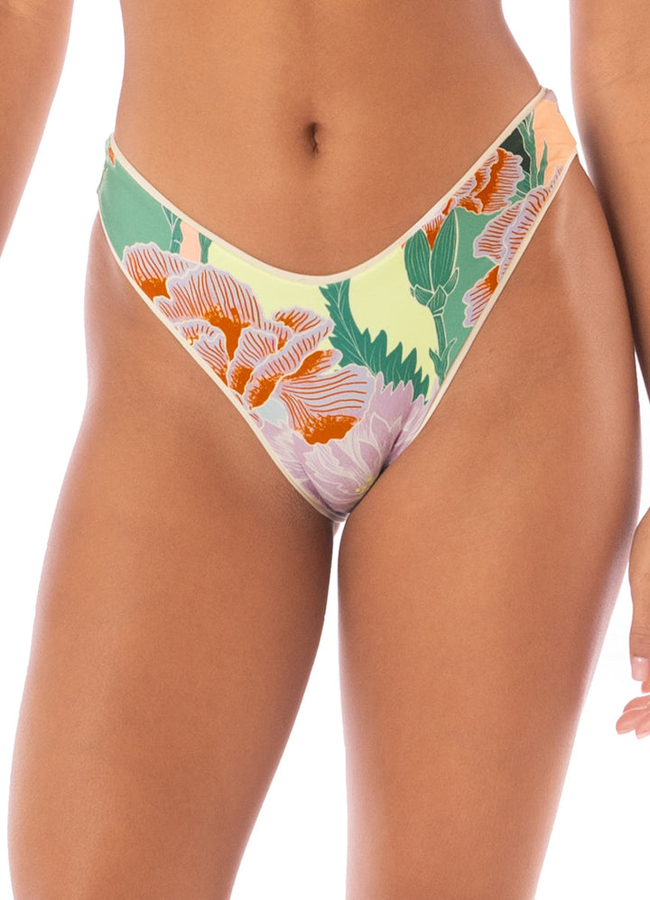 Maaji Shamrock Green Splendour Bikini Bottom - Womens Mid Bikini Bottoms - Big Sun Vernon  | Okanagan Beachwear