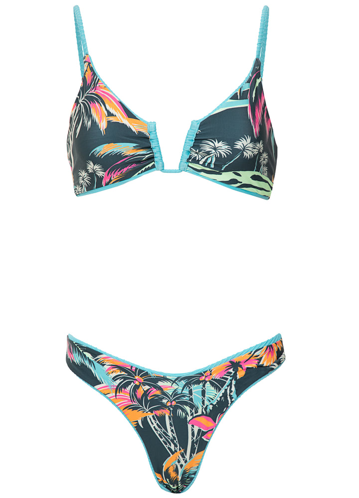 Maaji Sea Blue Splendour Bottom - Womens Hi Cut Bikini Bottoms - Big Sun Vernon  | Okanagan Beachwear