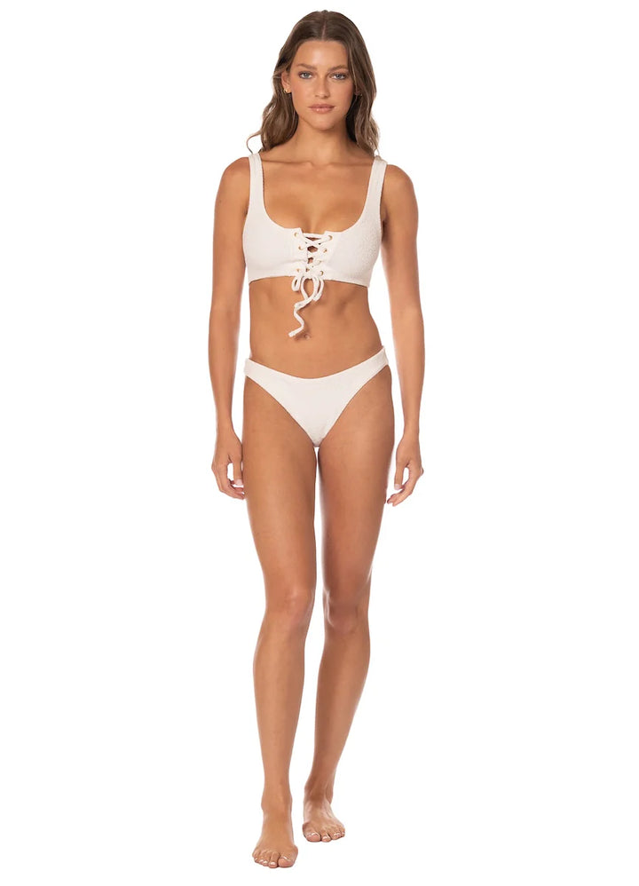Maaji Coconut Milk Dazzle Lace Up Top