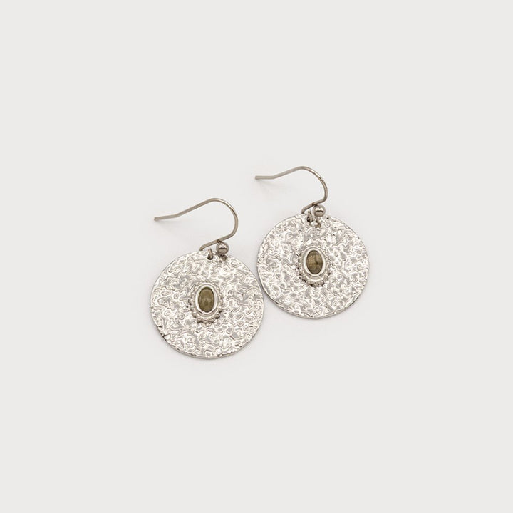 Caracol Hammered Disc Earrings