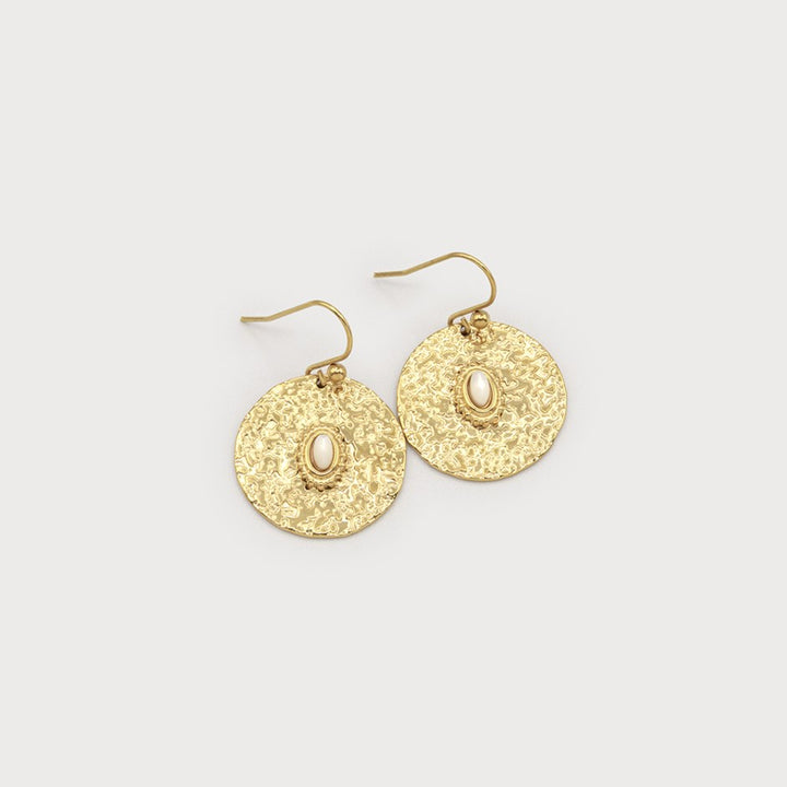 Caracol Hammered Disc Earrings