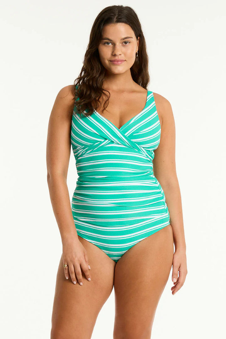 Sea Level Biarritz Cross Front Tankini - Womens Tankini Bikini Tops - Big Sun Vernon  | Okanagan Beachwear