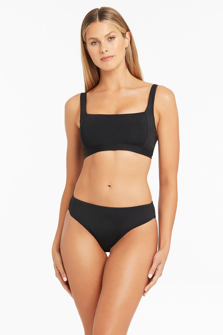 Sea Level Eco Essentials High Leg Mid Rise Bottom - Womens Mid Bikini Bottoms - Big Sun Vernon  | Okanagan Beachwear