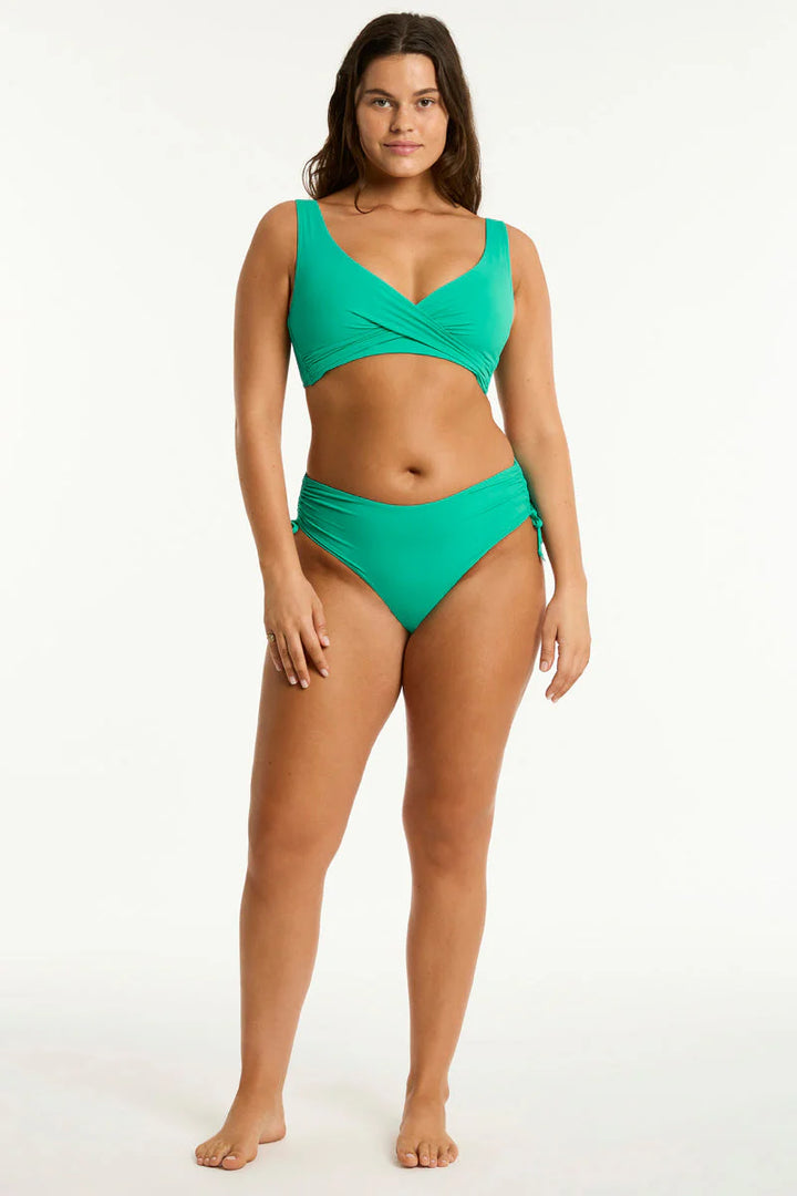 Sea Level Essentials Drawstring Bottom - Womens Mid Bikini Bottoms - Big Sun Vernon  | Okanagan Beachwear