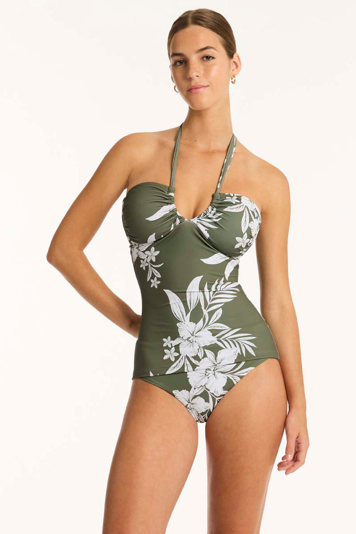 Sea Level Aloha Halter Bandeau Tankini - Womens Tankini Bikini Tops - Big Sun Vernon  | Okanagan Beachwear