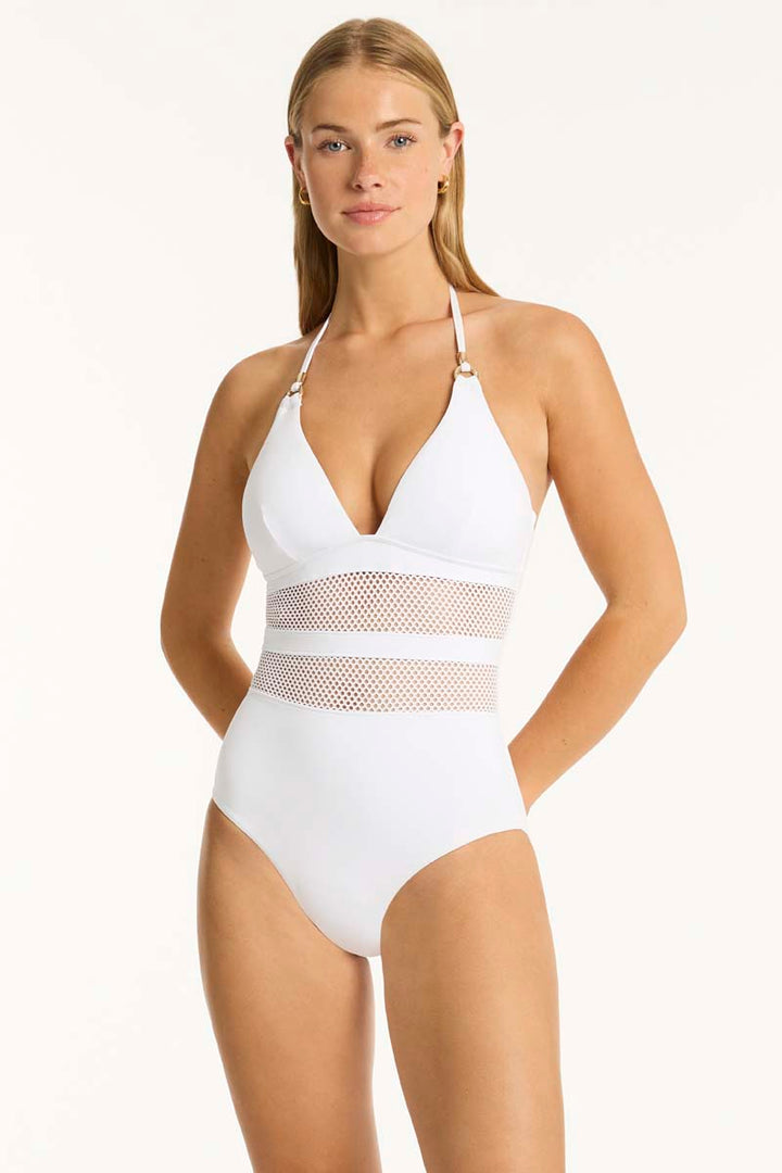 Sea Level Drift Longline Halter One Piece - Womens Fashion One Pieces - Big Sun Vernon  | Okanagan Beachwear