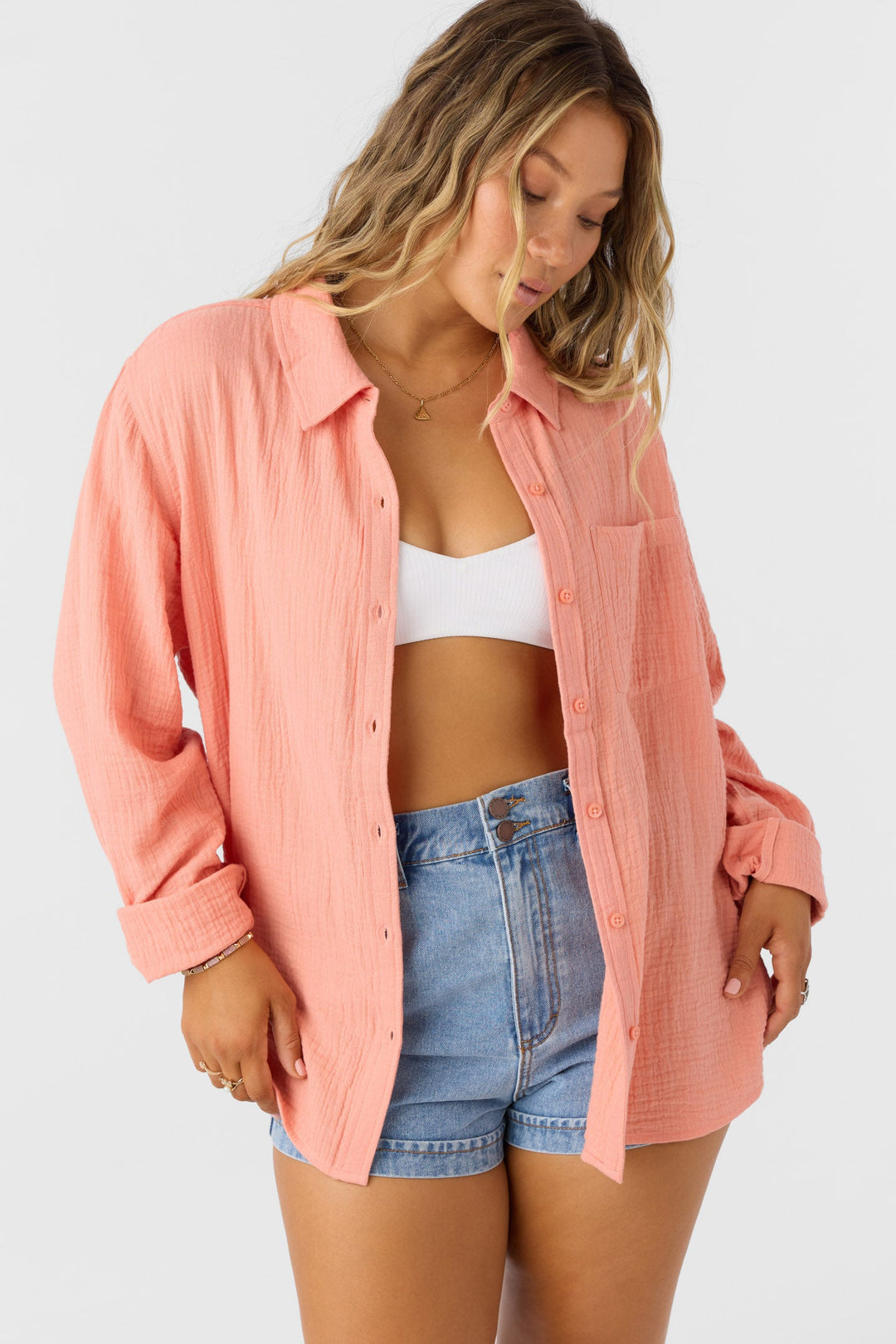 O'Neill Leni Woven Shirt - Womens Blouse - Big Sun Vernon  | Okanagan Beachwear