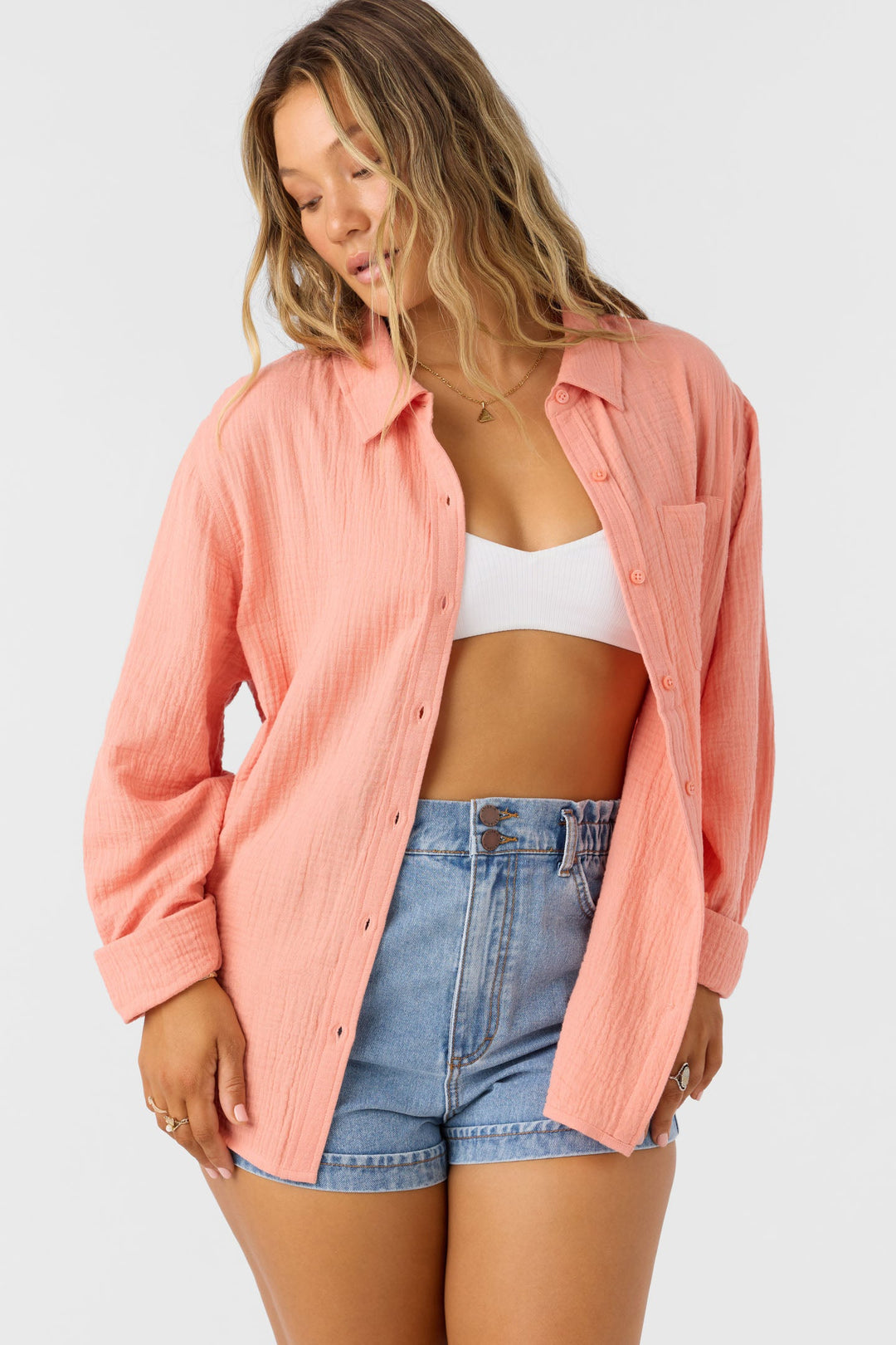 O'Neill Leni Woven Shirt - Womens Blouse - Big Sun Vernon  | Okanagan Beachwear