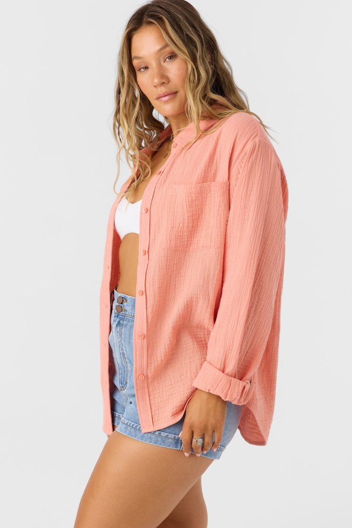 O'Neill Leni Woven Shirt - Womens Blouse - Big Sun Vernon  | Okanagan Beachwear