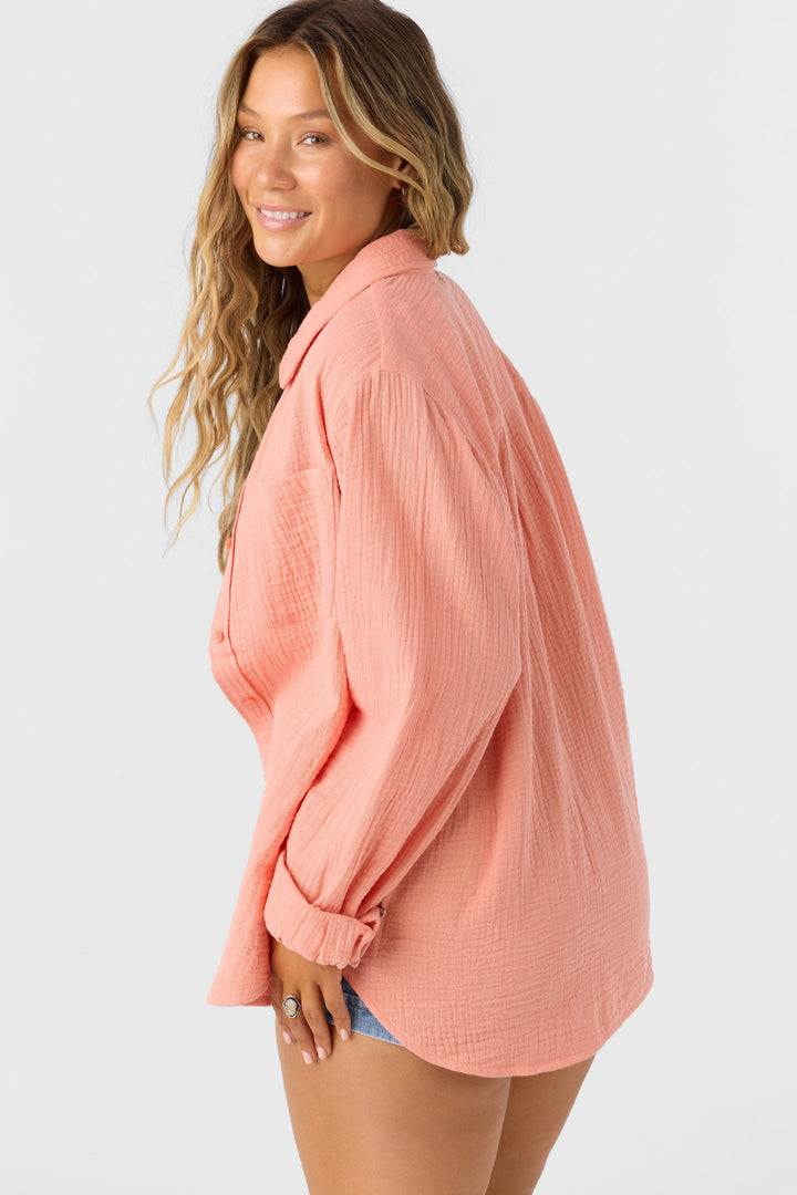 O'Neill Leni Woven Shirt - Womens Blouse - Big Sun Vernon  | Okanagan Beachwear
