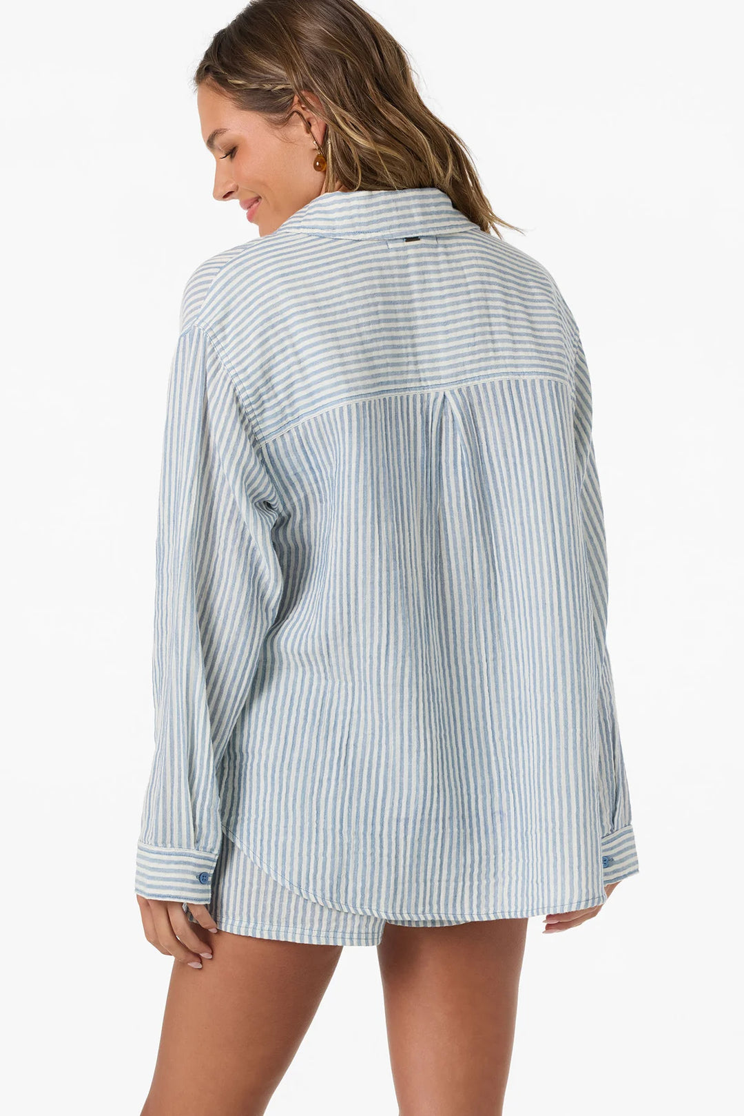 O'Neill Leni Stripe Relaxed Long Sleeve Shirt