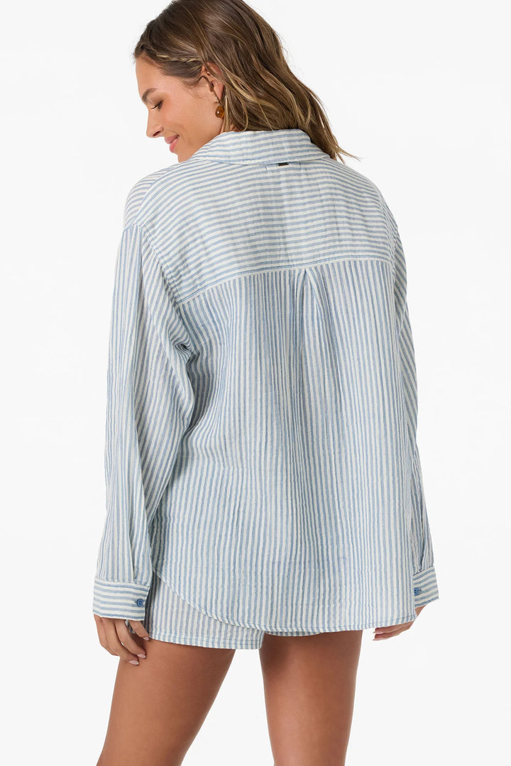 O'Neill Leni Stripe Relaxed Long Sleeve Shirt