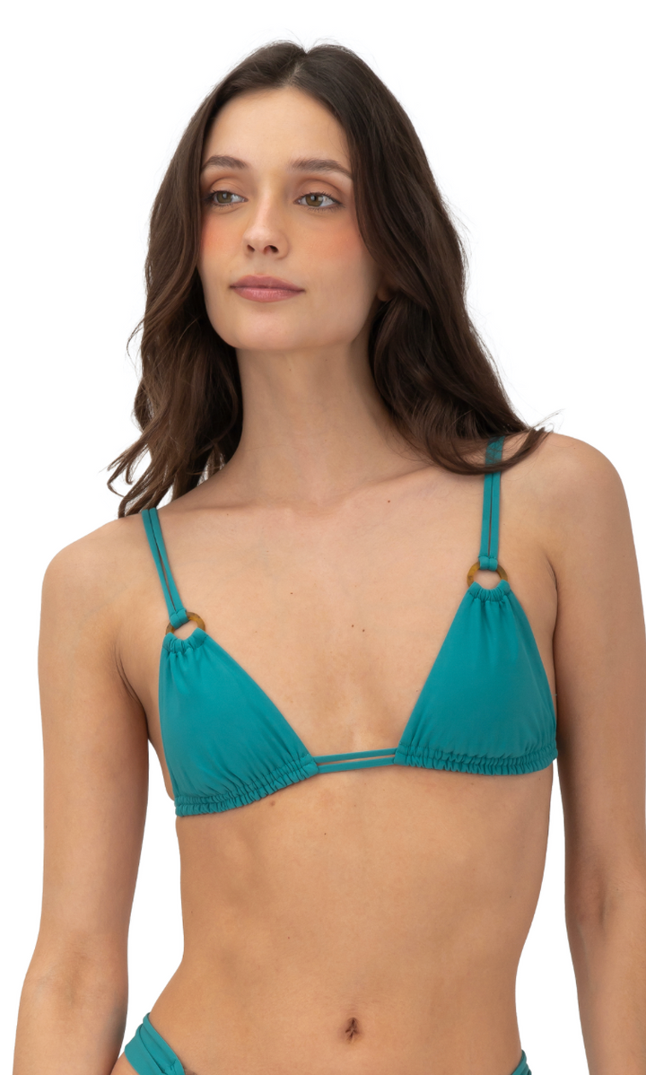 Malai Brisa Emerald Ola Ring Triangle - Womens Triangle Bikini Tops - Big Sun Vernon  | Okanagan Beachwear