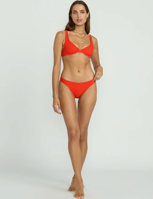 Billabong Red Aloha Tropic Bottom - Womens Low Bikini Bottoms - Big Sun Vernon  | Okanagan Beachwear
