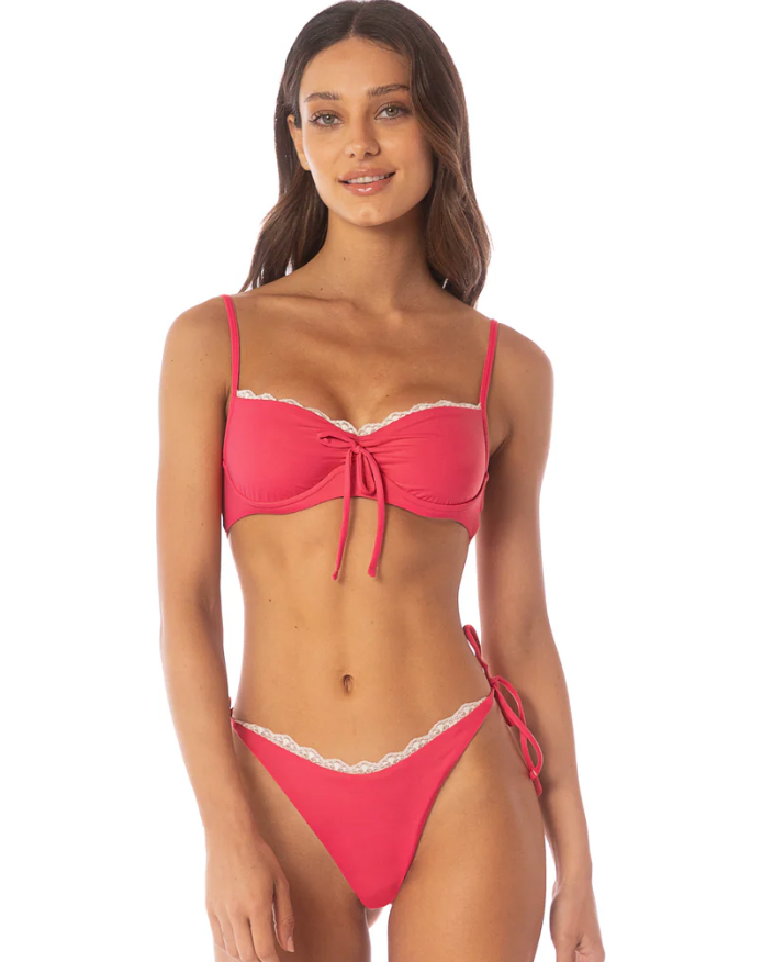 Maaji Cherry Crush Amaia Tie Side Bottom - Womens Tie Bikini Bottoms - Big Sun Vernon  | Okanagan Beachwear
