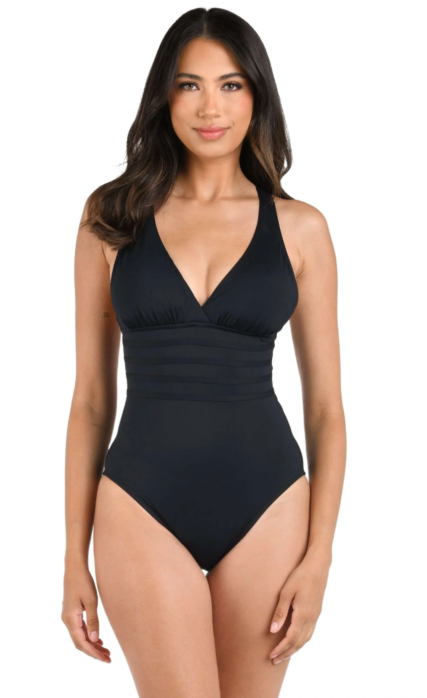 La Blanca Island Goddess Multi-Strap Cross-Back One-Piece - Womens Fashion One Pieces - Big Sun Vernon  | Okanagan Beachwear