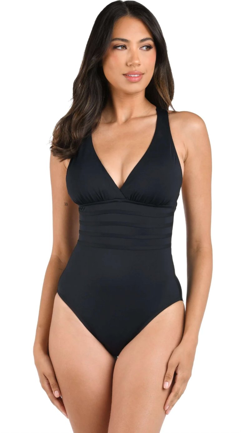 La Blanca Island Goddess Multi-Strap Cross-Back One-Piece - Womens Fashion One Pieces - Big Sun Vernon  | Okanagan Beachwear