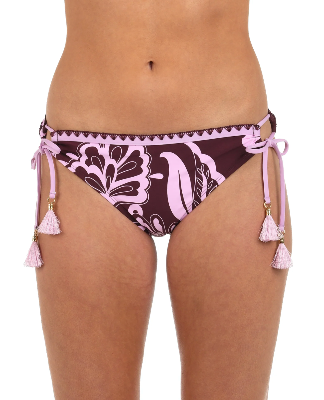 La Blanca Fiji Flora Side Tie Hipster Bottom - Womens Tie Bikini Bottoms - Big Sun Vernon  | Okanagan Beachwear