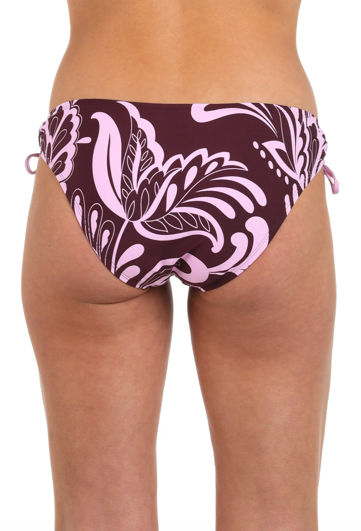 La Blanca Fiji Flora Side Tie Hipster Bottom - Womens Tie Bikini Bottoms - Big Sun Vernon  | Okanagan Beachwear