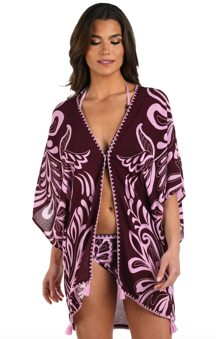 La Blanca Fiji Flora Kimono Cover Up - Womens Kimonos - Big Sun Vernon  | Okanagan Beachwear