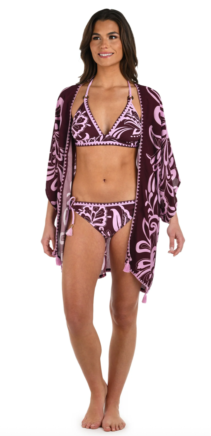 La Blanca Fiji Flora Kimono Cover Up - Womens Kimonos - Big Sun Vernon  | Okanagan Beachwear