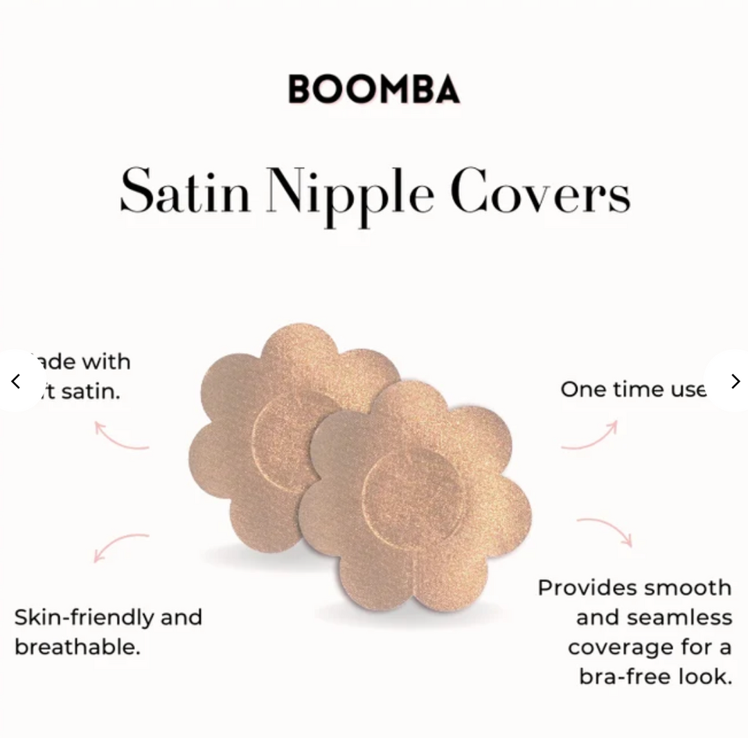 Boomba Satin Nipple Covers - Womens Underwear - Big Sun Vernon  | Okanagan Beachwear