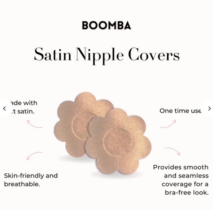 Boomba Satin Nipple Covers - Womens Underwear - Big Sun Vernon  | Okanagan Beachwear