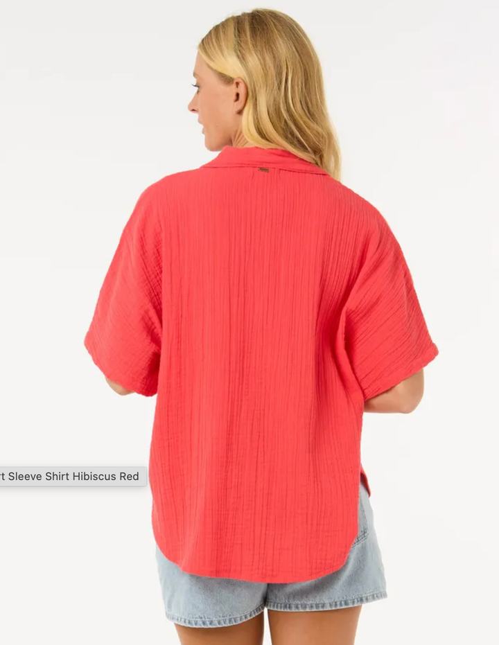 Rip Curl Premium Surf Short Sleeve Shirt - Womens Blouse - Big Sun Vernon  | Okanagan Beachwear