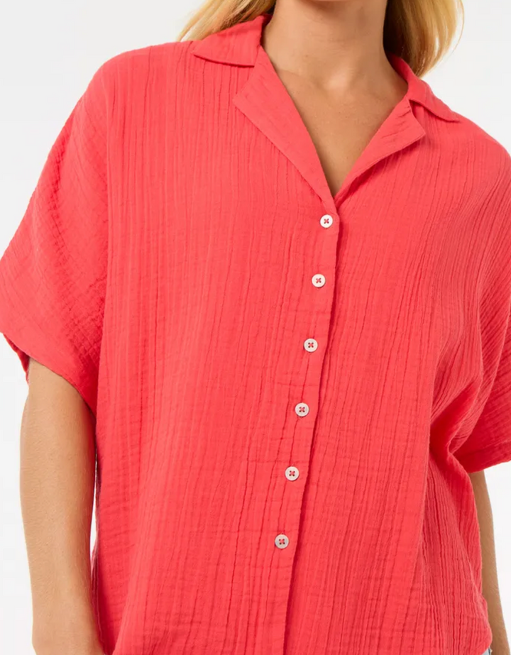 Rip Curl Premium Surf Short Sleeve Shirt - Womens Blouse - Big Sun Vernon  | Okanagan Beachwear