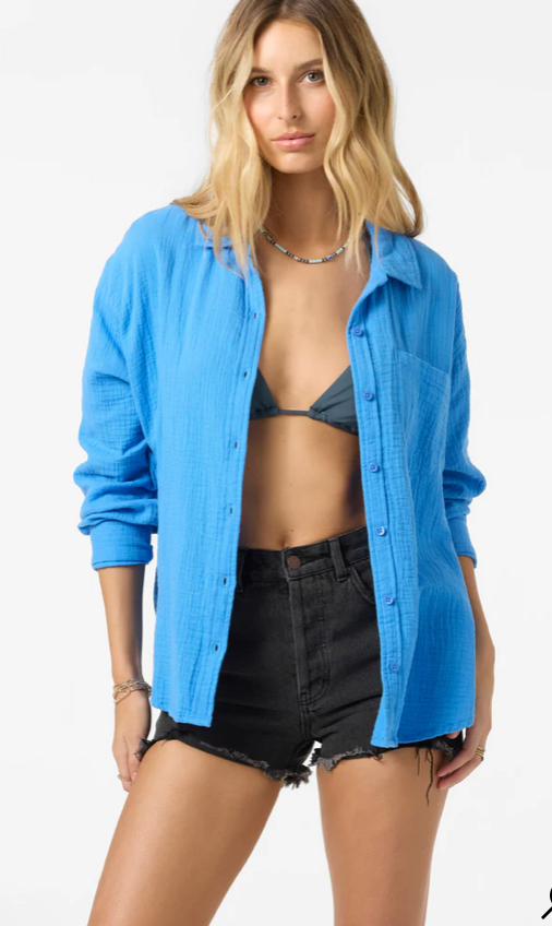 O'Neill Leni Woven Shirt - Womens Blouse - Big Sun Vernon  | Okanagan Beachwear