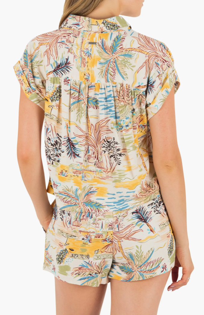 Hurley Safari Scenic Button Up Top