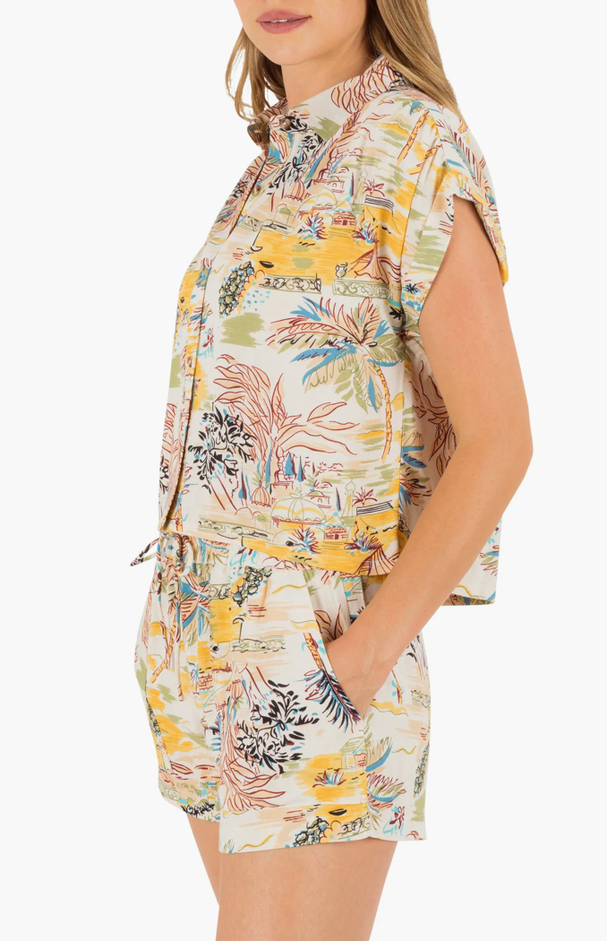 Hurley Safari Scenic Button Up Top