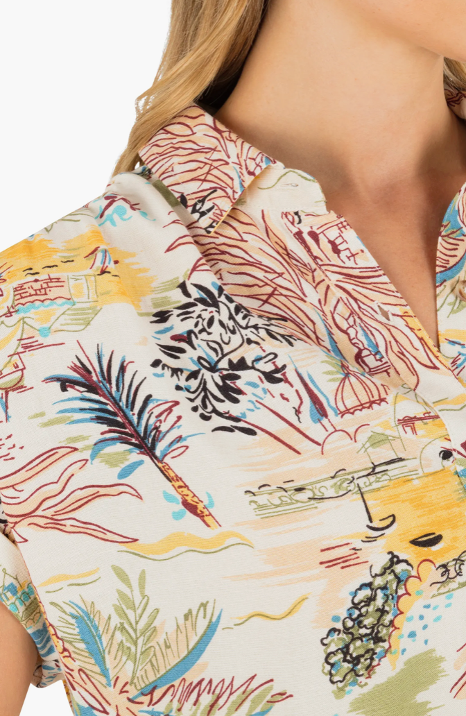 Hurley Safari Scenic Button Up Top