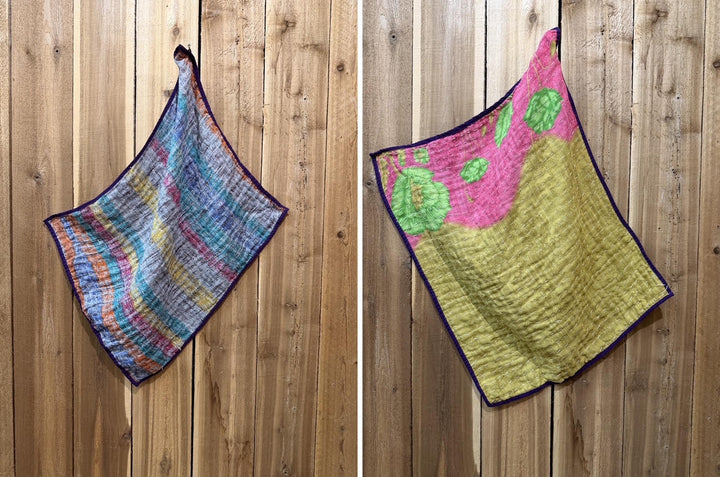 Vintage Kantha Kitchen Towel 20"x25"