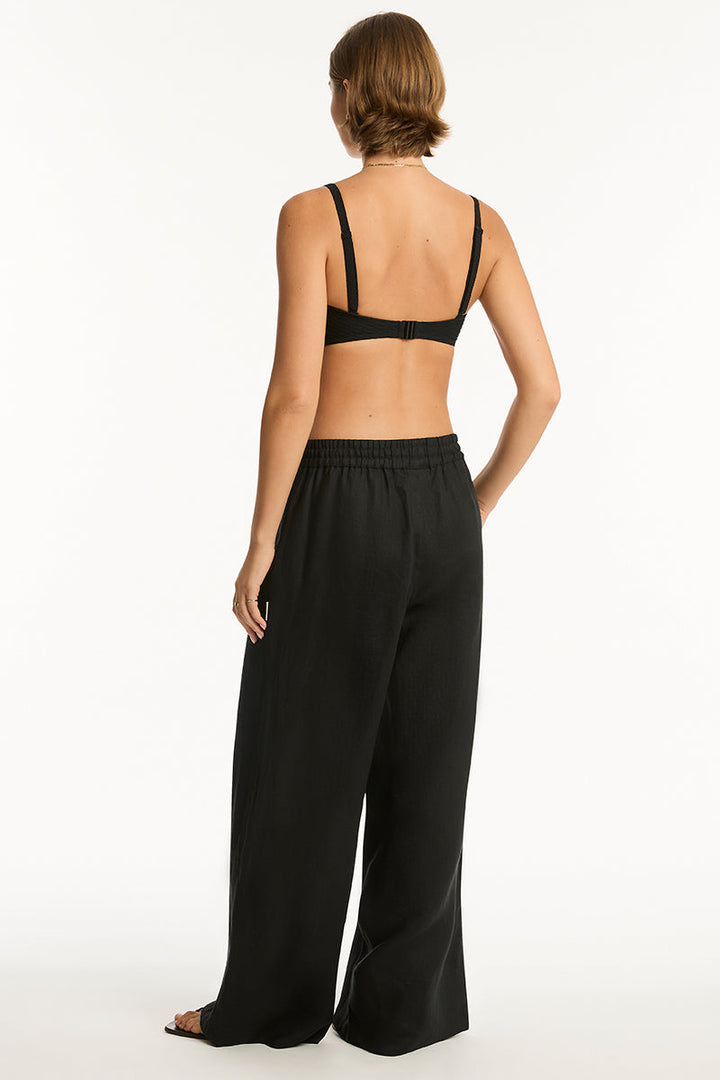 Sea Level Tidal Linen Palazzo Pant - Womens Casual Pants - Big Sun Vernon  | Okanagan Beachwear