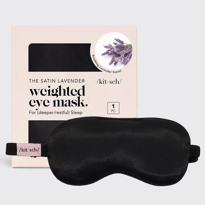 Kitsch Lavender Weighted Satin Eye Mask - Accessories - Big Sun Vernon  | Okanagan Beachwear