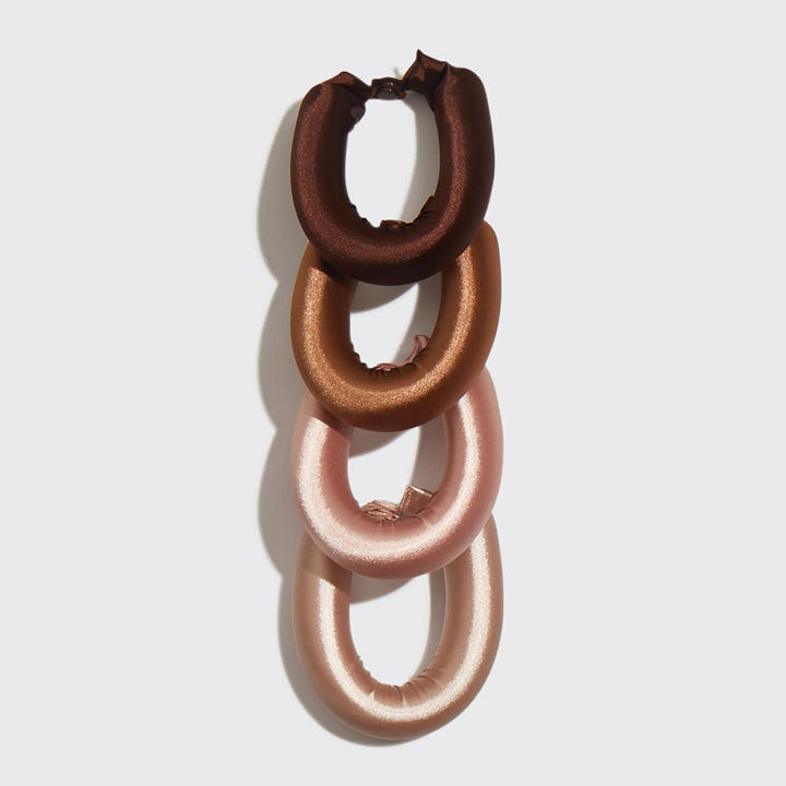 Kitsch Satin Jumbo Flexi Rods 4pc Set- Rosewood