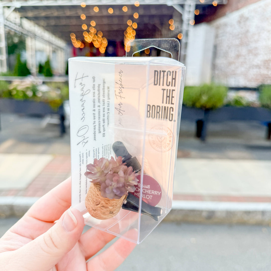 Vroom Blooms Mauve Succulent Vent Clip Car Air Freshener (Reusable)