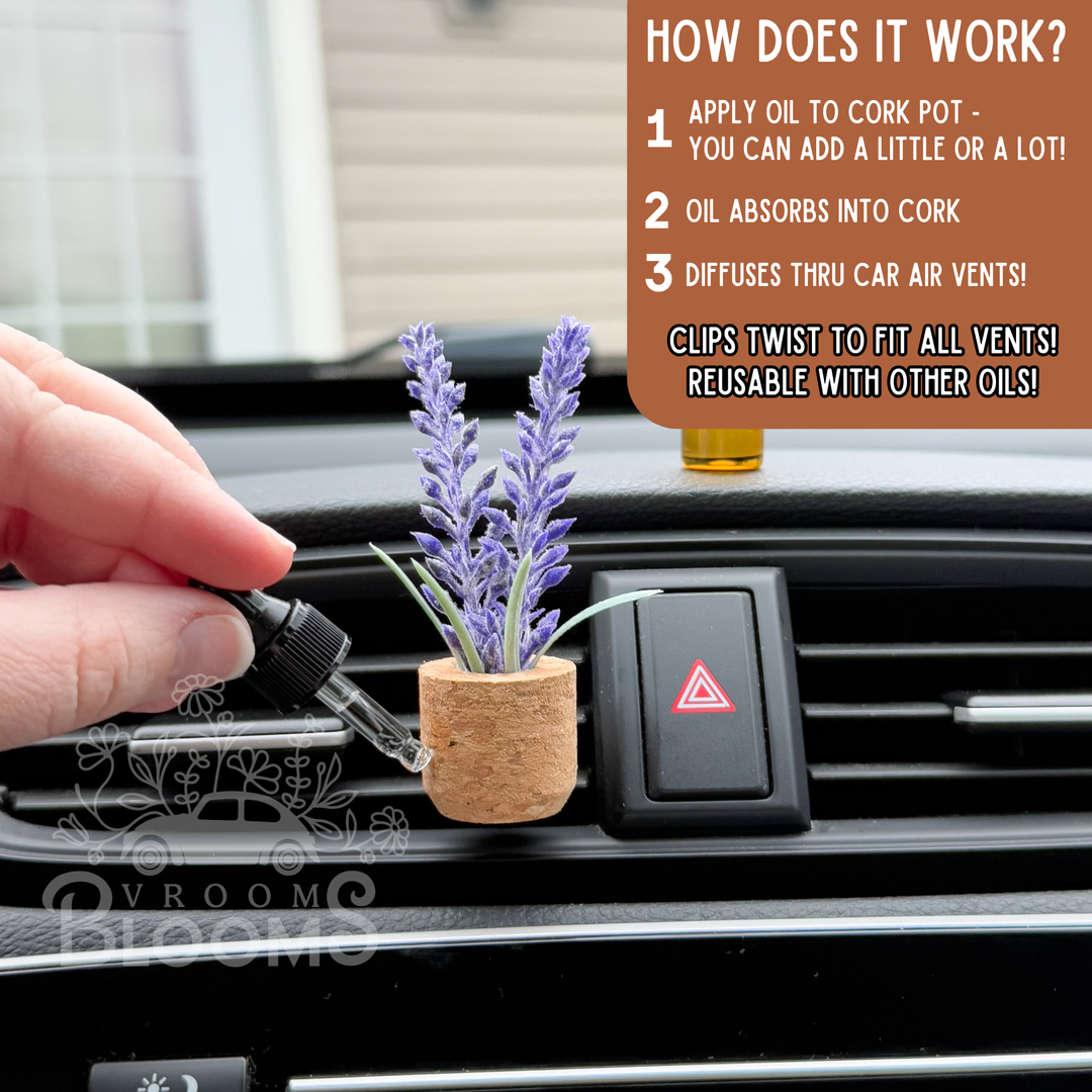 Vroom Blooms Palm Tree Vent Clip Car Air Diffuser Reusable