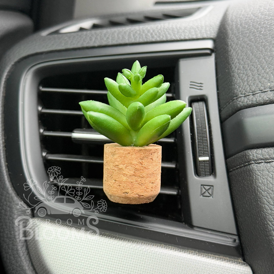 Vroom Blooms Succulent Plant Vent Clip Air Freshener Diffuser (Reusable