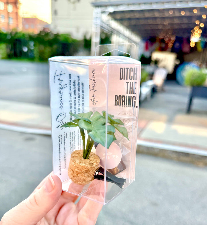 Vroom Blooms Monstera Vent Clip Car Air Freshener Diffuser (Reusable)