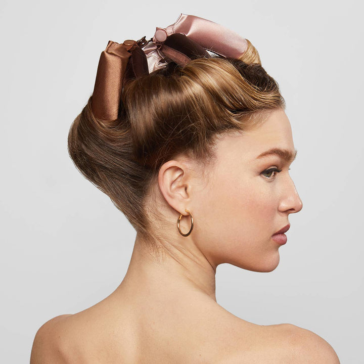 Kitsch Satin Jumbo Flexi Rods 4pc Set- Rosewood